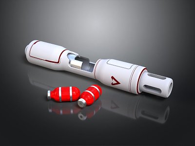 sci-fi syringe sci-fi medical equipment needle syringe medical syringe medical article medical equipment 3d model