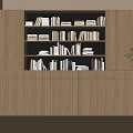 Modern Wooden Bookshelf With Multiple Shelves Filled With Books And Natural Light