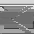 Modern Glass Railing Staircase With White Floating Steps And Minimalist Interior Design