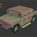 Beige Military Vehicle With Canvas Top And Rugged Off Road Design
