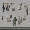 Stylish Wooden Wall Hooks For Hanging Shirts Dresses Hats Bags And Scarves