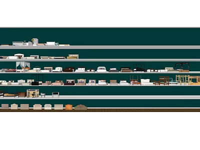 Modern Double Bed Solid Wood Bed Frame Bed 3d model Modern Double Bed Solid Wood Bed Frame Bed 3d model