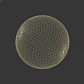 Light Green Sphere Decorative Component On Wooden Surface With Textured Wall