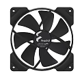 Black Computer Cooling Fan With Sleek Design Durable Blades And Square Frame 3d model
