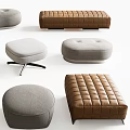 Minotti stool combination 3d model