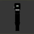 Black Futuristic Weapon Design With Sleek Body Ergonomic Grip And Green Light Feature