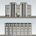 Modern Multi Story Residential Building Exterior With Glass Balconies Design