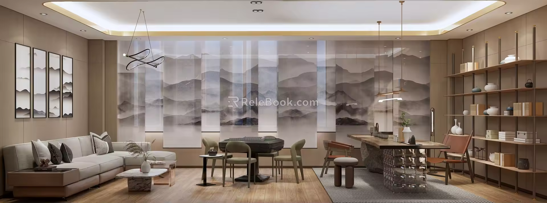 New Chinese Chess Room 3d model