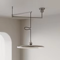Modern Pendant Light with Minimalist Metal Frame and Circular Shade for Contemporary Indoor Home Decor