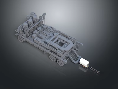 Detailed Car Chassis 3D Model with Mechanical Frame and Components Design 3d model
