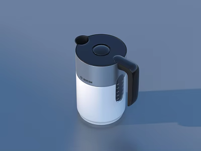 Bosch Modern Electric Kettle White And Black Kitchen Appliance With Sleek Design 3d model
