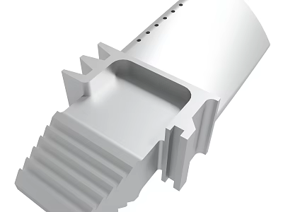 White Industrial Mechanical Component With Step Shapes And Small Holes 3d model