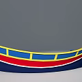Colorful Traditional Boat Model With Blue Red Yellow Green Hull Design