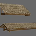 thatched eaves 3d model