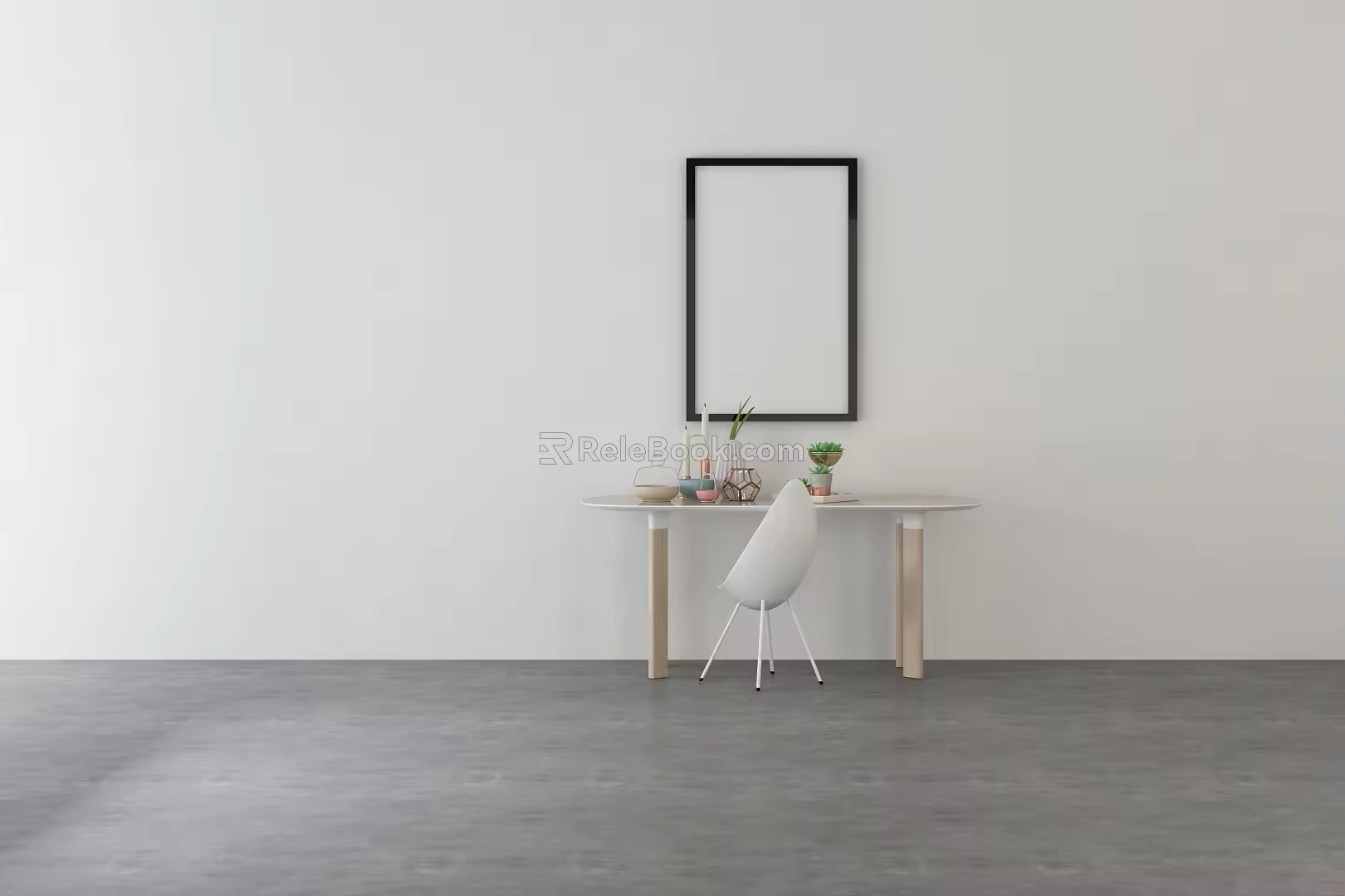 Nordic Desk Chair Minimalist 3d model