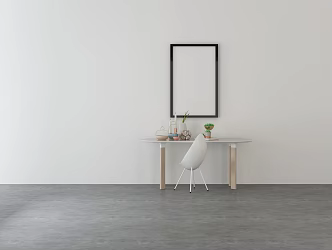 Nordic Desk Chair Minimalist 3d model