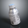 Silver GEOX Brand Beverage Bottle With Label Text And Design Details