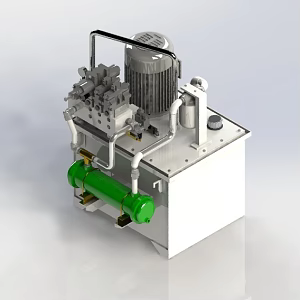 Hydraulic power unit power pack 200L hydraulic unit hydraulic station 3d model