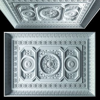 French ceiling 3d model