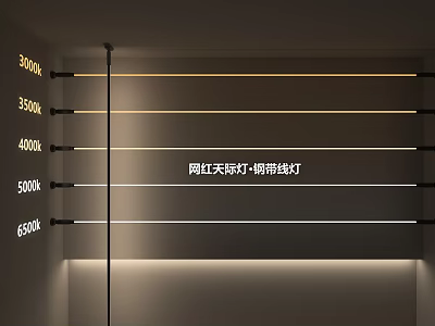 Internet Famous Skyline LED Strip Lights with 3000K 3500K 4000K 5000K 6500K Color Temperatures 3d model