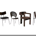 Assorted Modern Dining Chairs For Home Decor Featuring Wooden Metal Frames And Upholstered Seats