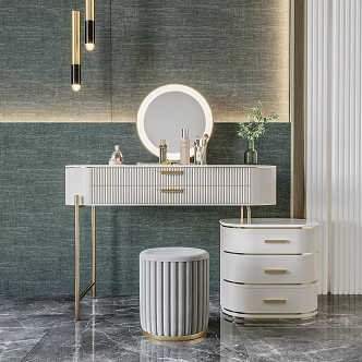 Light Luxury Dressing Table 3d model