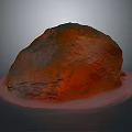 Natural Landscape Featuring Orange And Gray Rock With Pink Glow At Bottom And Gray Background