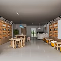 Modern Handicraft Room Pottery Handicraft Workshop Handicraft Classroom Handicraft Workshop Display Rack Art Table Workbench 3d model