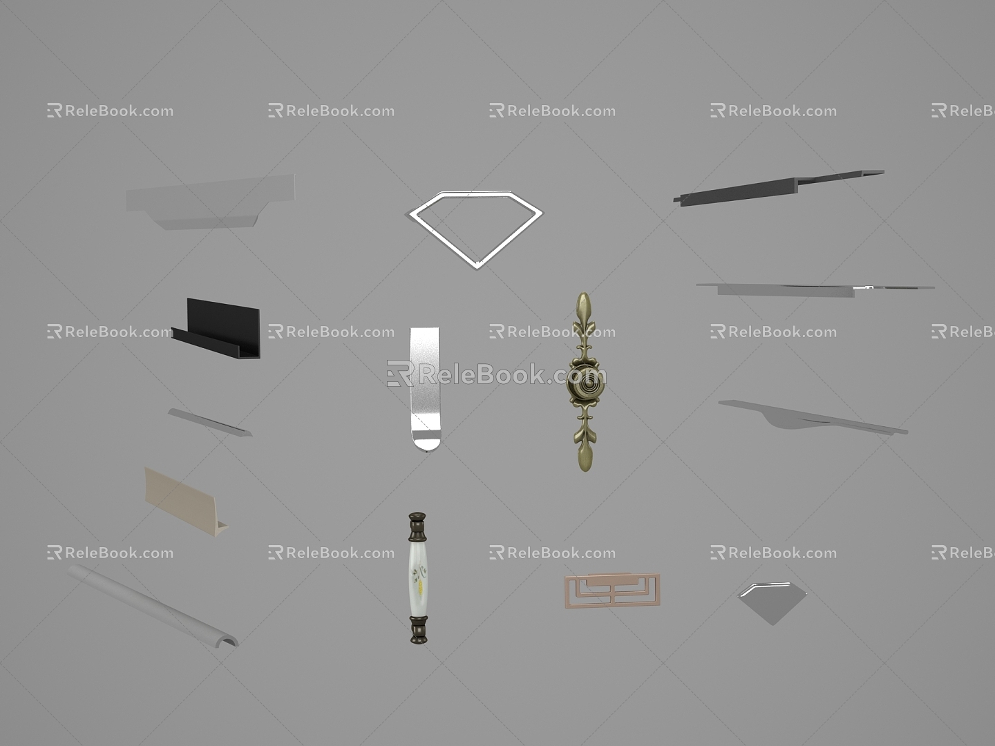 Classical handle 3d model