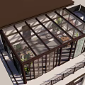 Modern Detached Villa With Glass Roof Balcony Two Story Design And Green Plants