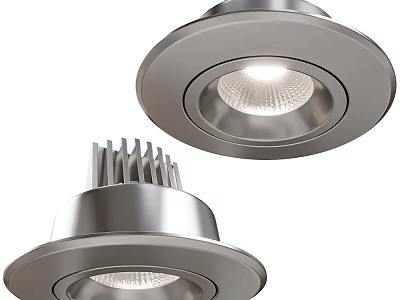 Modern Downlights and Spotlights Featuring Metallic Finish For Recessed Home Lighting 3d model