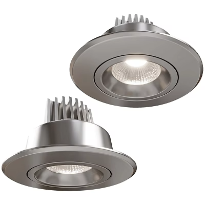 Modern Downlights and Spotlights Featuring Metallic Finish For Recessed Home Lighting 3d model