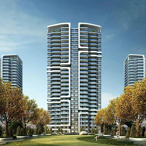 High-rise residential buildings in modern residential areas 3d model