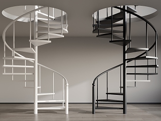 modern revolving staircase 3d model