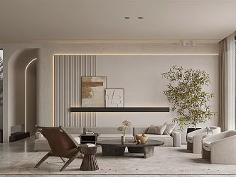 Quiet Living Room Simple Living Room 3d model