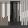 Light Luxury Partition Grille Screen 3d model