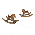Classic Handcrafted Wooden Rocking Horse Toys With Smooth Finish And Stable Design