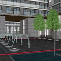 Modern High Rise Residential Buildings With Green Trees And Urban Landscape