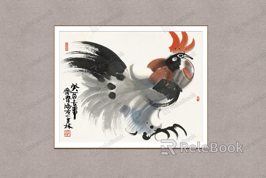 New Chinese Animal Painting Han Meilin Xiongming Figure model