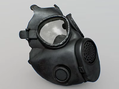 Black Protective Hat With Transparent Face Shield And Breathable Vent Design 3d model