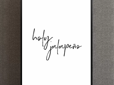 Elegant Holy Jalapeño Handwritten Text In Stylish Font On White Background 3d model