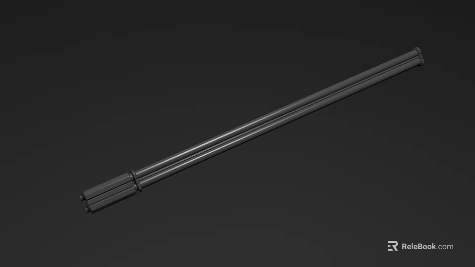 Tactical Metal Weapon Polearm With Modern Design And Lightweight Durable Structure 3d model 