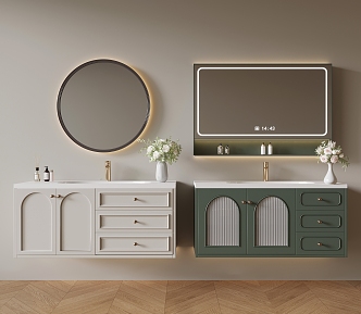 French Bathroom Cabinet 3d model