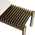 Modern Two Seat Sofa Bench With Gold Black Frame And Light Upholstery Design