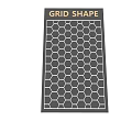 Grid Shape Wall Decor With Hexagon Pattern And Minimalist Black White Design 3d model