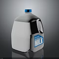 White Plastic Milk Jug With Blue Cap For Household Pure Milk Storage