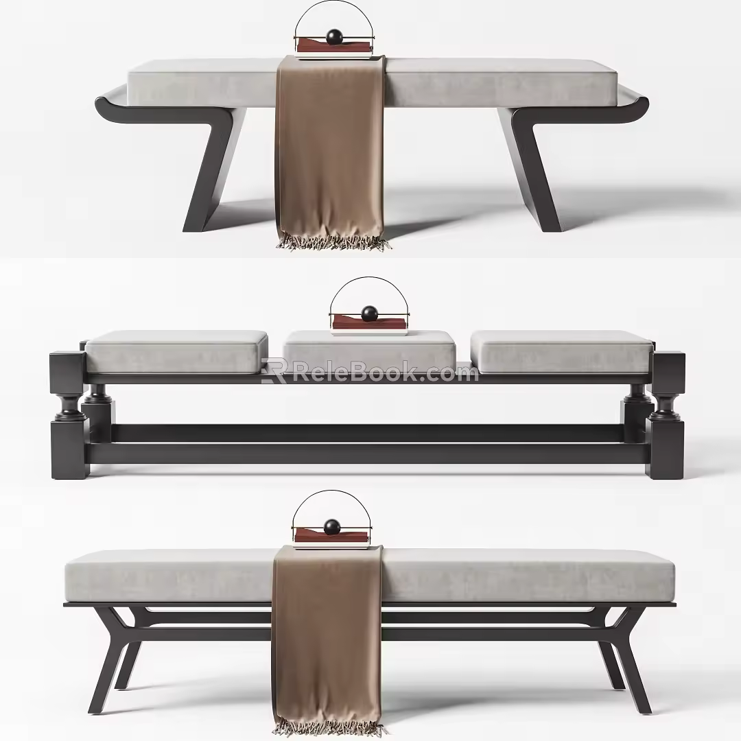 New Chinese Bench Combination 3d model