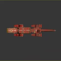 Red Robotic Dog With Mechanical Structure And Detailed Metallic Parts Design