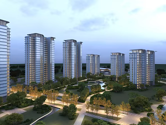 modern high-rise residence 3d model