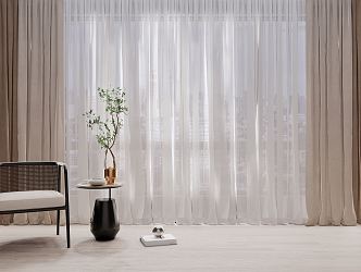 Modern Curtains 3d model